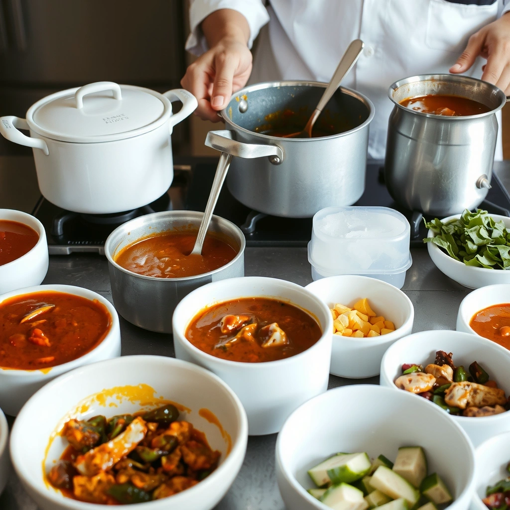 Batch cooking Indonesian paleo ingredients and sauces